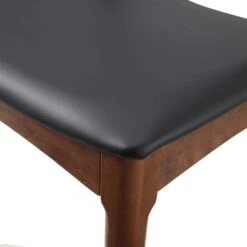 Arley Set Of 2 Beech Wood Dining Chairs, Walnut And Black -Garden Store DCH 007 WALNUT BLACKPU 2P detail3