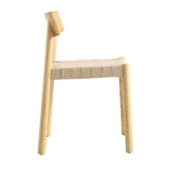 Ditton Set Of 2 Elm Wood And Jute Dining Chairs, Natural -Garden Store DCH 086 NAT 2P WB4
