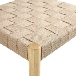 Ditton Set Of 2 Elm Wood And Jute Dining Chairs, Natural -Garden Store DCH 086 NAT 2P detail3