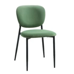 Kelmarsh Set Of 2 Grass Green Velvet Upholstered Dining Chairs -Garden Store DCH 2128 GRASS VEL 2P WB2