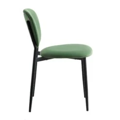 Kelmarsh Set Of 2 Grass Green Velvet Upholstered Dining Chairs -Garden Store DCH 2128 GRASS VEL 2P WB4