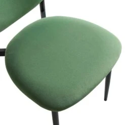 Kelmarsh Set Of 2 Grass Green Velvet Upholstered Dining Chairs -Garden Store DCH 2128 GRASS VEL 2P detail2