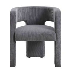 Greenwich Grey Corduroy Dining Chair -Garden Store DCH 2159 GREY CORD WB1