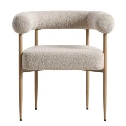 Fulbourn Taupe Boucle Dining Chair With Natural Wood Effect Legs 18 Fulbourn Taupe Boucle Dining Chair With Natural Wood Effect Legs -Garden Store DCH 2162 TAUPE BOUCLE NAT WB1