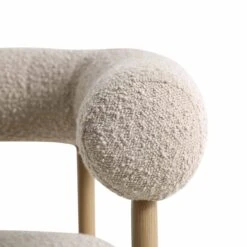 Fulbourn Taupe Boucle Dining Chair With Natural Wood Effect Legs 26 Fulbourn Taupe Boucle Dining Chair With Natural Wood Effect Legs -Garden Store DCH 2162 TAUPE BOUCLE NAT detail3