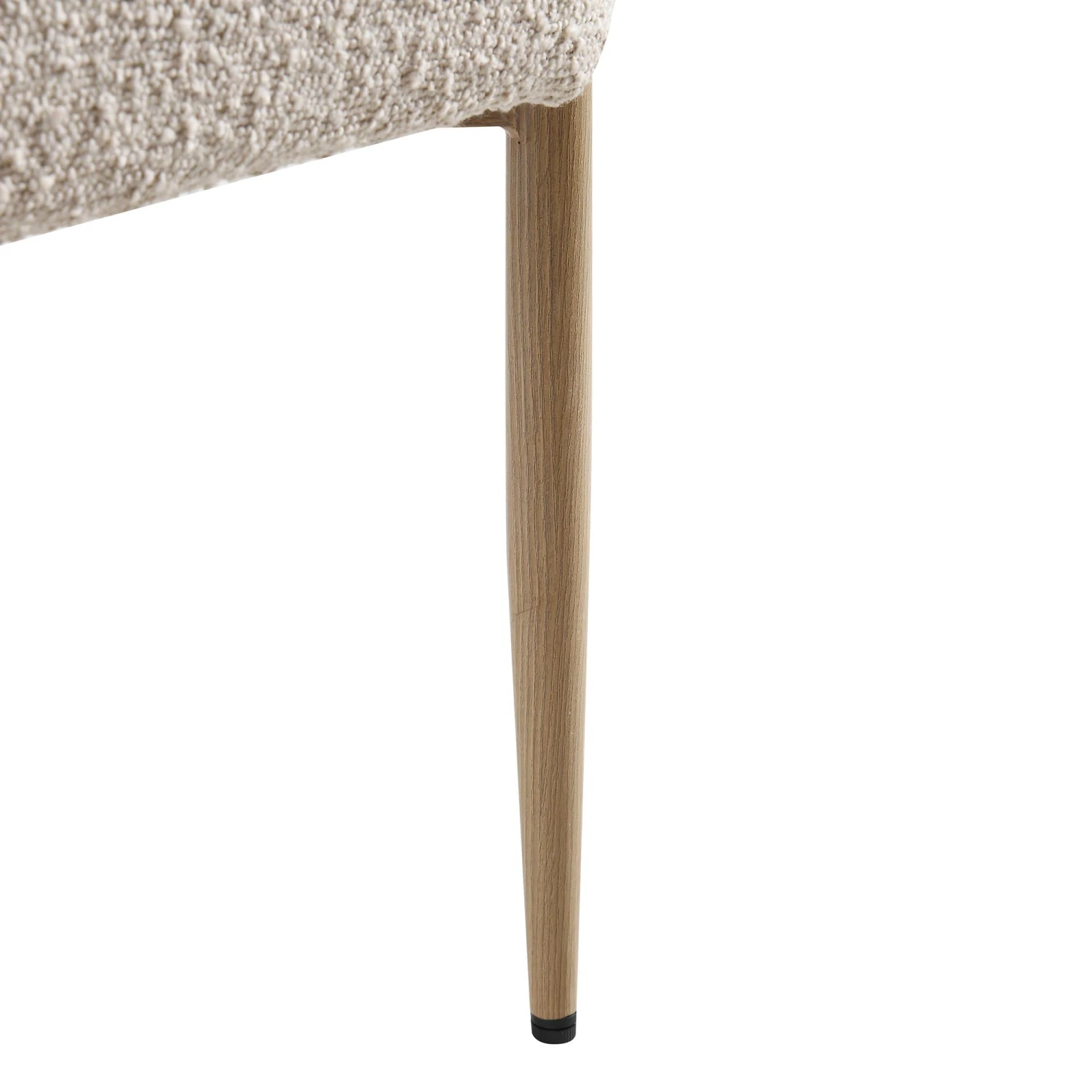 Fulbourn Taupe Boucle Dining Chair With Natural Wood Effect Legs 15 Fulbourn Taupe Boucle Dining Chair With Natural Wood Effect Legs - Image 13