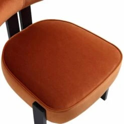 Ophelia Rust Velvet Dining Chair -Garden Store DCH 2187 RUST VEL detail3