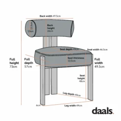 Ophelia Rust Velvet Dining Chair -Garden Store DCH 2187 dimension 71ef87e7 79a3 4d1a 9955 a7801988136a
