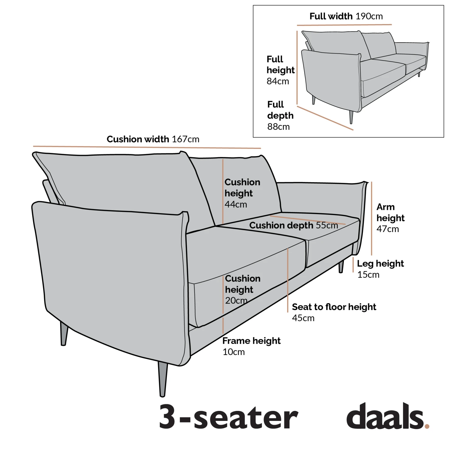 Bari Burnt Ochre Fabric Sofa 15 Bari Burnt Ochre Fabric Sofa - Image 13
