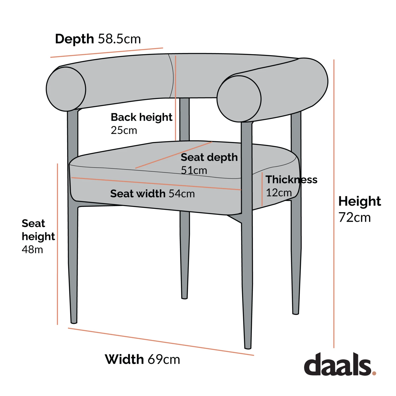 Fulbourn Taupe Boucle Dining Chair With Natural Wood Effect Legs 7 Fulbourn Taupe Boucle Dining Chair With Natural Wood Effect Legs - Image 5