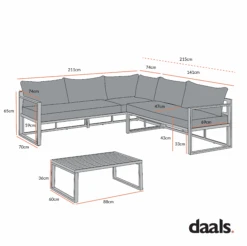 Albany Aluminium Corner Sofa Set With Reclining Back And Coffee Table, Taupe -Garden Store Dimensional Drawings NEW Garden OD SF 1023copy 2 7593afca 42d7 495e a75e f61ae6dbb3bb