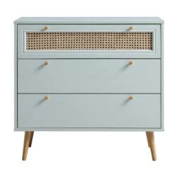 Anya Woven Rattan Chest Of 3 Drawer In Mint Colour 15 Anya Woven Rattan Chest Of 3 Drawer In Mint Colour -Garden Store FT COD 001 SAGE WB1