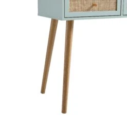 Frances Woven Rattan Dressing Table With Mirror, Mint -Garden Store FT DRTA 01 SAGE detail2