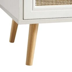 Frances Woven Rattan 3-Door Sideboard, White -Garden Store FT SB 001 WHITE detail3