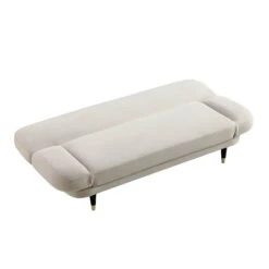 Solna 2-Seater Sofa Bed, Champagne Velvet -Garden Store GCSF 2277 CHAMP VEL WB5