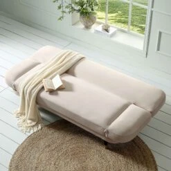 Solna 2-Seater Sofa Bed, Champagne Velvet -Garden Store GCSF 2277 CHAMP VEL scene2