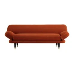 Solna 2-Seater Sofa Bed, Rust Velvet -Garden Store GCSF 2277 RUST VEL WB1