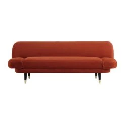 Solna 2-Seater Sofa Bed, Rust Velvet -Garden Store GCSF 2277 RUST VEL WB3
