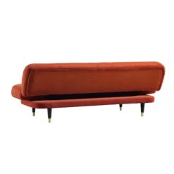 Solna 2-Seater Sofa Bed, Rust Velvet -Garden Store GCSF 2277 RUST VEL WB8