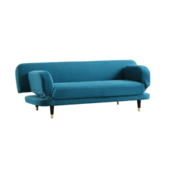 Solna 2-Seater Sofa Bed, Teal Velvet -Garden Store GCSF 2277 TEAL VEL GIF1