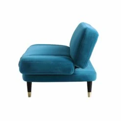 Solna 2-Seater Sofa Bed, Teal Velvet -Garden Store GCSF 2277 TEAL VEL WB3