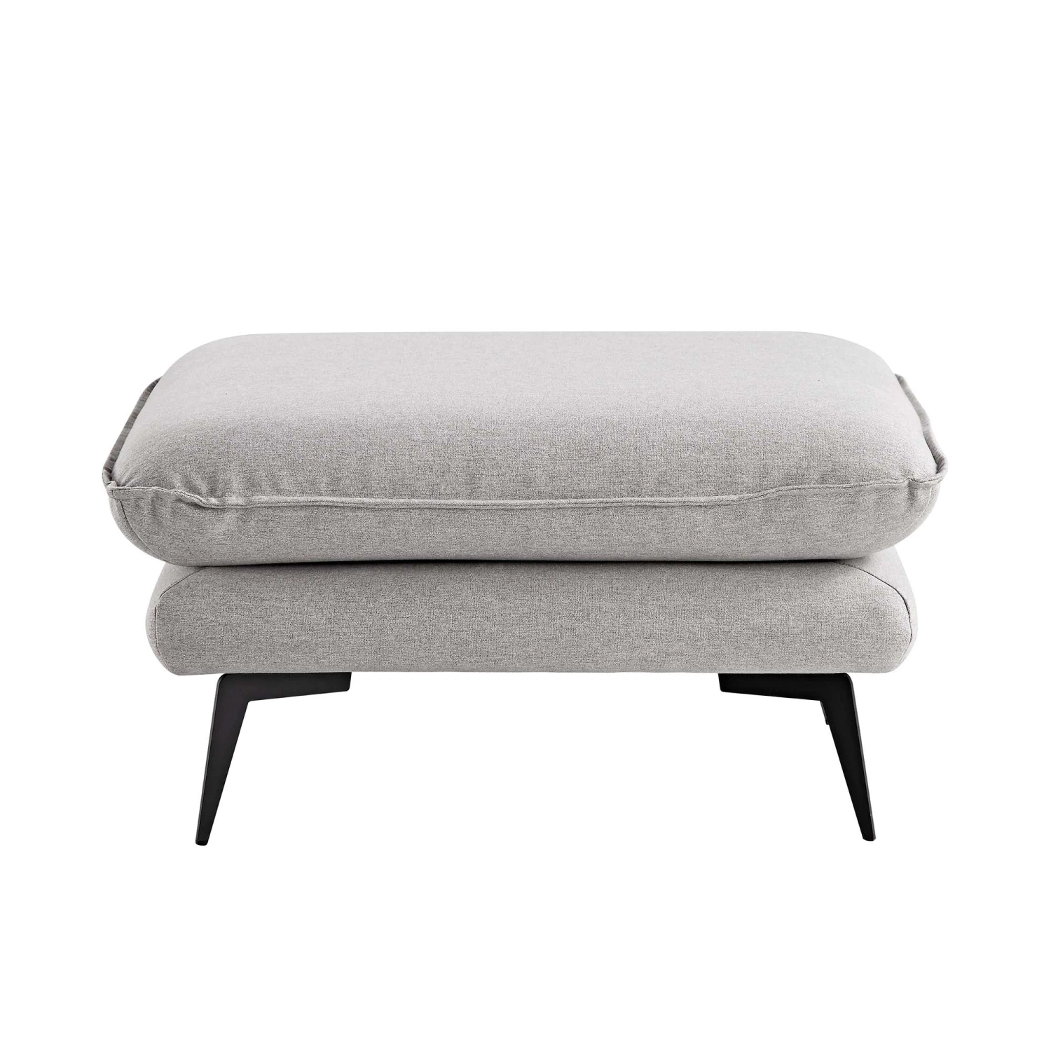 Obriel Grey Marl Fabric Footstool 8 Obriel Grey Marl Fabric Footstool - Image 6