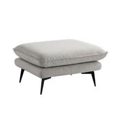 Obriel Grey Marl Fabric Footstool 14 Obriel Grey Marl Fabric Footstool -Garden Store GCSF 2299 GREY FAB STOOL WB2