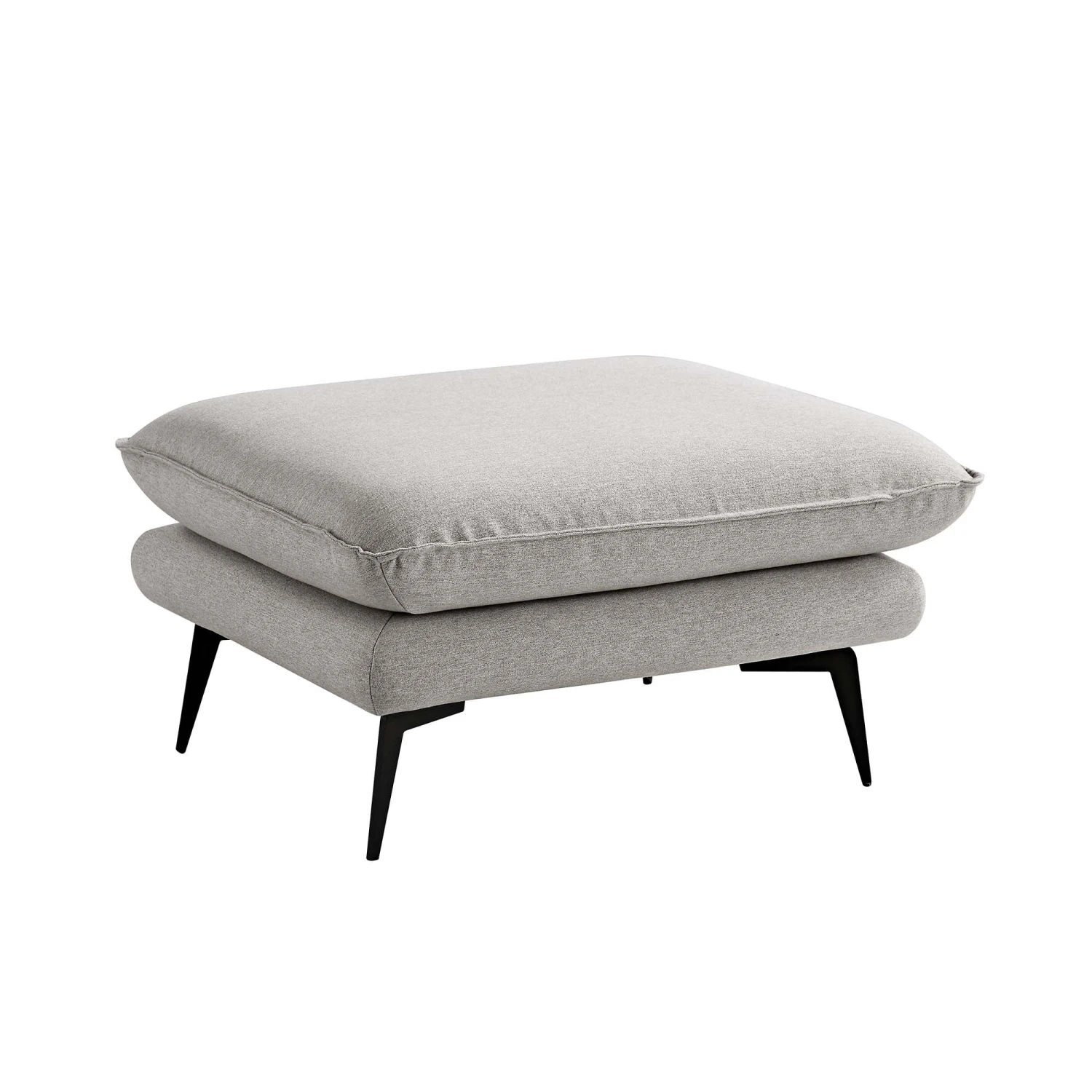 Obriel Grey Marl Fabric Footstool 6 Obriel Grey Marl Fabric Footstool - Image 4