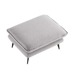 Obriel Grey Marl Fabric Footstool 17 Obriel Grey Marl Fabric Footstool -Garden Store GCSF 2299 GREY FAB STOOL WB3