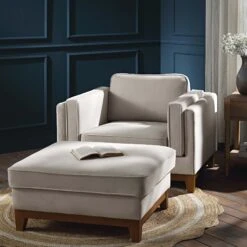 Dipley Champagne Velvet Sofa, 1-Seater -Garden Store GCSF 2339 CHAMP VEL 1ST scene2