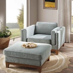Dipley Sage Fabric Sofa, 1-Seater -Garden Store GCSF 2339 SAGE WOV 1ST scene2