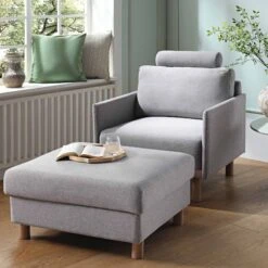 Timber Grey Marl Fabric Armchair 15 Timber Grey Marl Fabric Armchair -Garden Store GCSF 2348 GREY FAB 1ST scene2