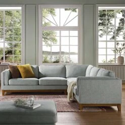 Dipley Sage Woven Fabric Grande Corner Sofa 20 Dipley Sage Woven Fabric Grande Corner Sofa -Garden Store GCSF 2399 SAGE WOV LARGECORNER scene3