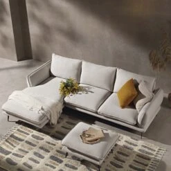 Obriel Oatmeal Fabric Sofa, Grande Chaise Sofa Left Hand -Garden Store GCSF 2400 OAT FAB LEFT scene2