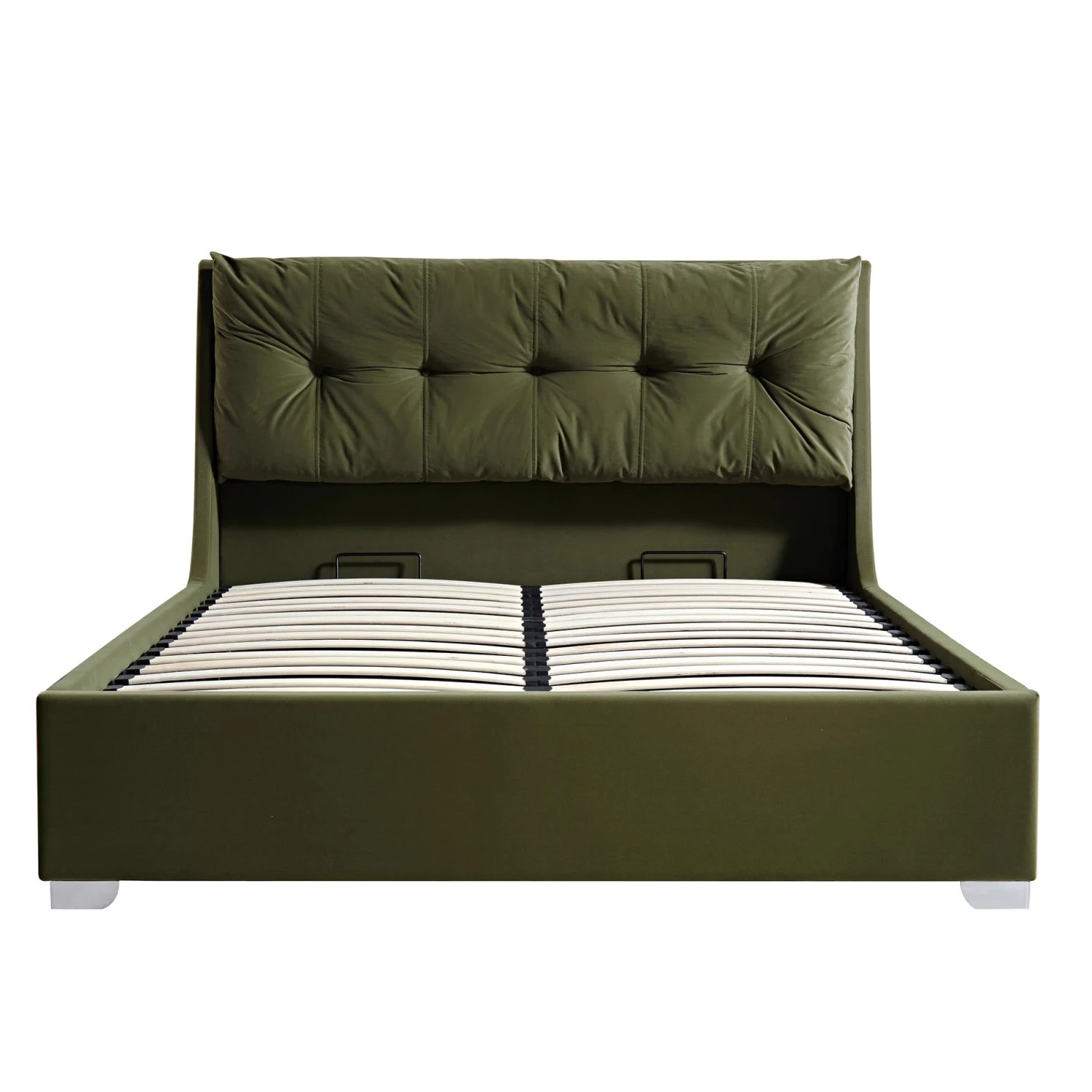 Hadley Moss Green Velvet Ottoman Storage Bed 7 Hadley Moss Green Velvet Ottoman Storage Bed - Image 6