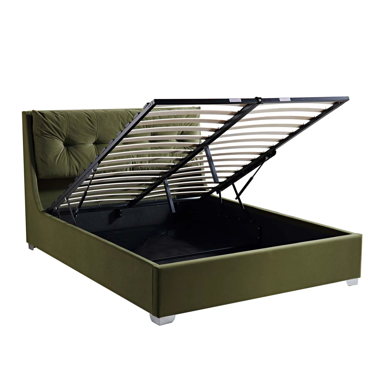 Hadley Moss Green Velvet Ottoman Storage Bed 9 Hadley Moss Green Velvet Ottoman Storage Bed - Image 8