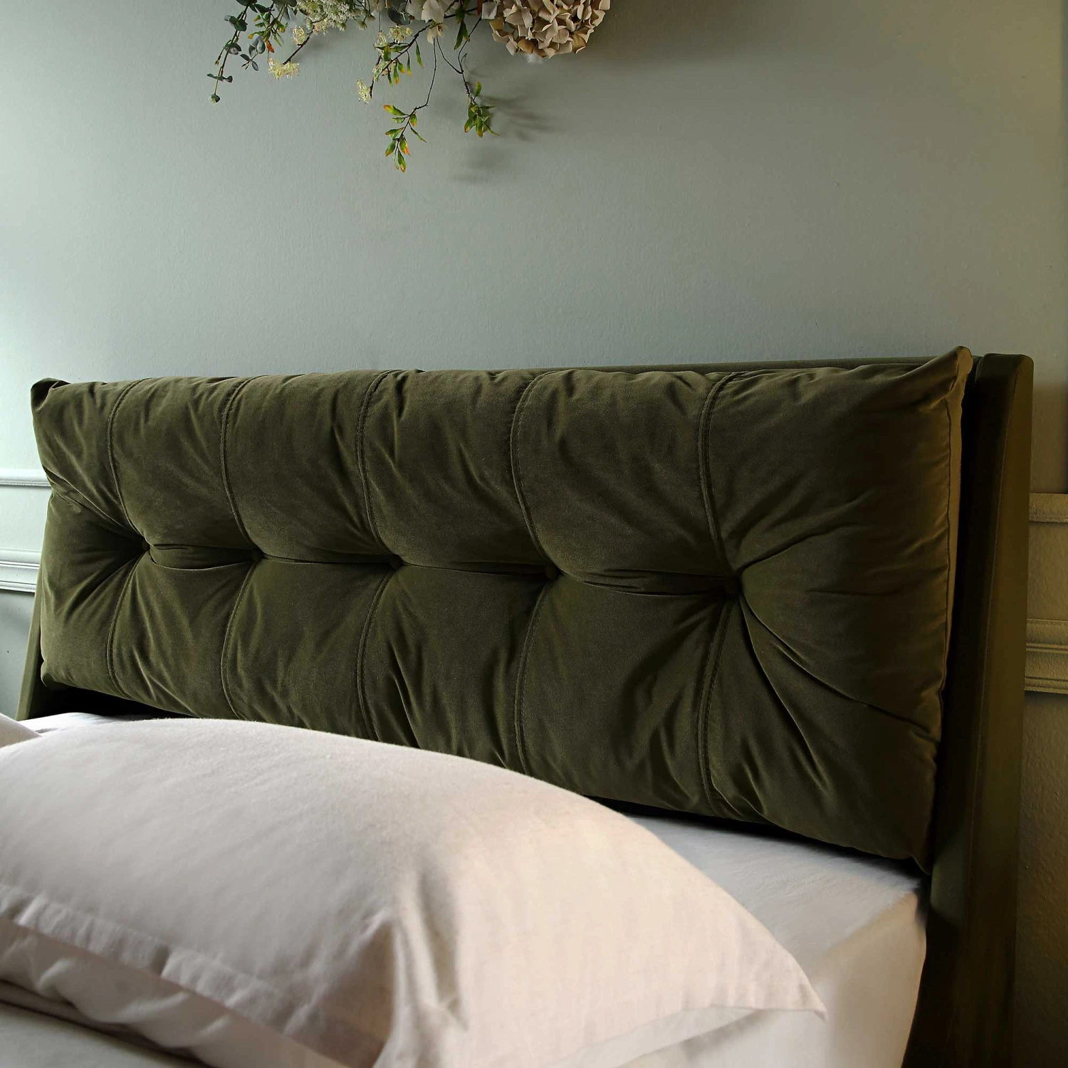 Hadley Moss Green Velvet Ottoman Storage Bed 3 Hadley Moss Green Velvet Ottoman Storage Bed - Image 2