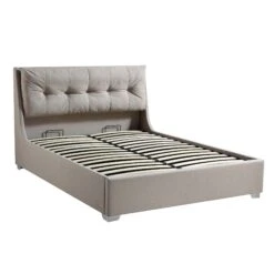 Hadley Stone Fabric Ottoman Storage Bed 21 Hadley Stone Fabric Ottoman Storage Bed -Garden Store JAH 010 SAND FAB WB4