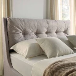 Hadley Stone Fabric Ottoman Storage Bed 18 Hadley Stone Fabric Ottoman Storage Bed -Garden Store JAH 010 SAND FAB scene3