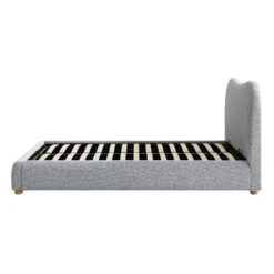 Egerie Curved Headboard Mist Grey Boucle Ottoman Storage Bed -Garden Store JAH 011 GREY BOUCLE WB5