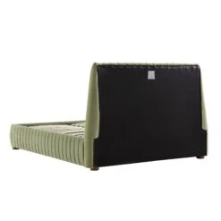Helia Pleated Ottoman Storage Bed, Lichen Velvet -Garden Store JAH 012 LICHEN VEL WB6