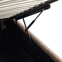 Helia Pleated Ottoman Storage Bed, Taupe Velvet 33 Helia Pleated Ottoman Storage Bed, Taupe Velvet -Garden Store JAH 012 MINK VEL detail5