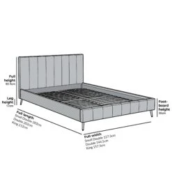 Sylvie Velvet Upholstered Bed Frame With Golden Chrome Legs, Champagne Velvet -Garden Store JAH 06