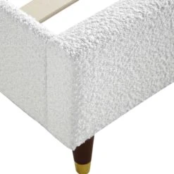 Eleanor White Boucle Upholstered Bed Frame With Domed Headboard 26 Eleanor White Boucle Upholstered Bed Frame With Domed Headboard -Garden Store JAH 08 ECRU BOU detail3