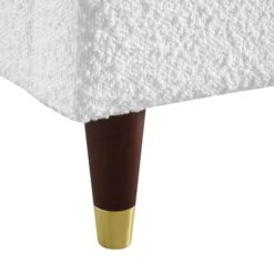 Eleanor White Boucle Upholstered Bed Frame With Domed Headboard 27 Eleanor White Boucle Upholstered Bed Frame With Domed Headboard -Garden Store JAH 08 ECRU BOU detail4