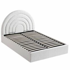 Archer White Boucle Ottoman Storage Bed -Garden Store JAH 09 ECRUBOUCLE WB3