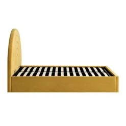 Archer Mustard Yellow Velvet Ottoman Storage Bed -Garden Store JAH 09 MUSTVEL WB5