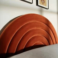 Archer Rust Velvet Ottoman Storage Bed -Garden Store JAH 09 RUSTVEL scene3