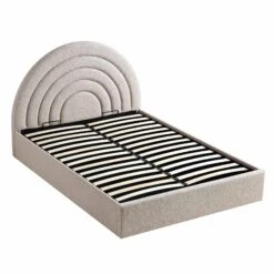 Archer Taupe Boucle Ottoman Storage Bed -Garden Store JAH 09 TAUPEBOUCLE WB1