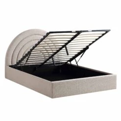 Archer Taupe Boucle Ottoman Storage Bed -Garden Store JAH 09 TAUPEBOUCLE WB3